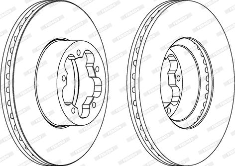 Ferodo DDF1554C - Тормозной диск autospares.lv