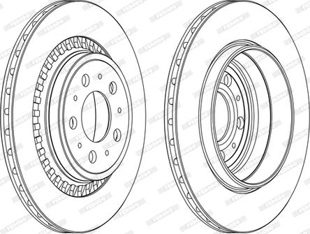 Ferodo DDF1551C-D - Тормозной диск autospares.lv