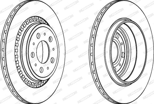 Ferodo DDF1551 - Тормозной диск autospares.lv