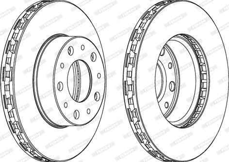 Ferodo DDF1566 - Тормозной диск autospares.lv