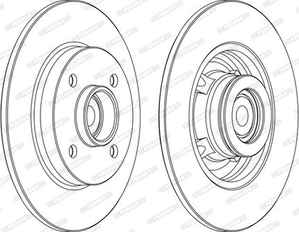 Ferodo DDF1561C-1-D - Тормозной диск autospares.lv