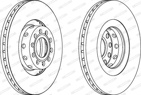 Ferodo DDF1563C - Тормозной диск autospares.lv