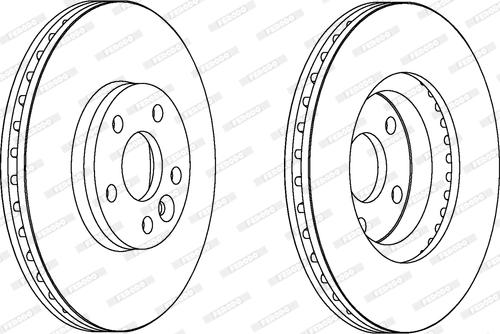 Ferodo DDF1567C - Тормозной диск autospares.lv