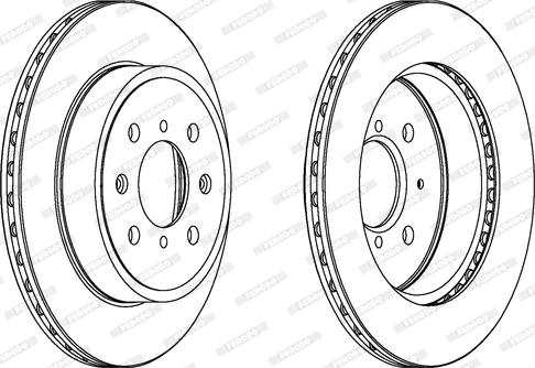 Ferodo DDF1509C - Тормозной диск autospares.lv