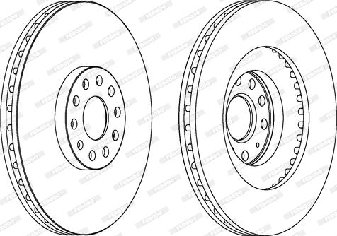 Ferodo DDF1504 - Тормозной диск autospares.lv