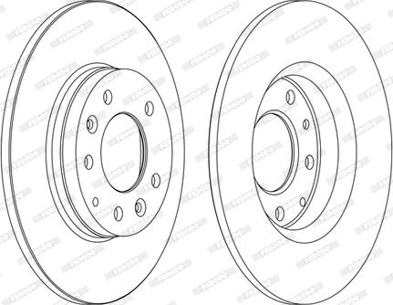 Ferodo DDF1500C-D - Тормозной диск autospares.lv