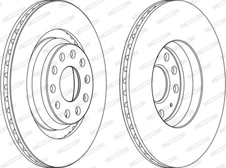 Ferodo DDF1503C - Тормозной диск autospares.lv