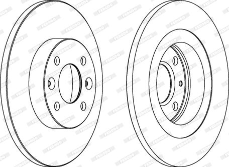 Ferodo DDF1502C - Тормозной диск autospares.lv