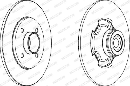 Ferodo DDF1514 - Тормозной диск autospares.lv