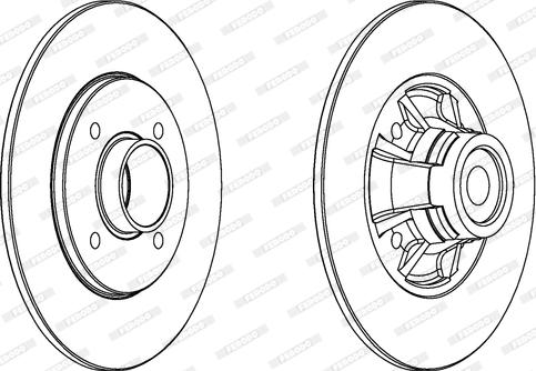 Ferodo DDF1516 - Тормозной диск autospares.lv