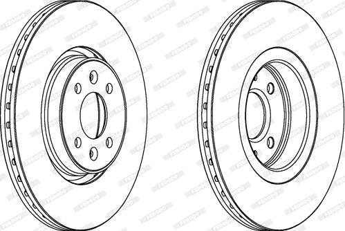 Ferodo DDF1513C - Тормозной диск autospares.lv