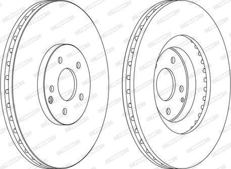 Ferodo DDF1585C-1-D - Тормозной диск autospares.lv