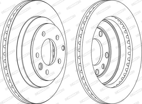 Ferodo DDF1580C-1-D - Тормозной диск autospares.lv