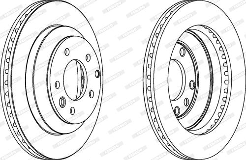 Ferodo DDF1580C - Тормозной диск autospares.lv