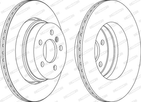 Ferodo DDF1583C-1-D - Тормозной диск autospares.lv