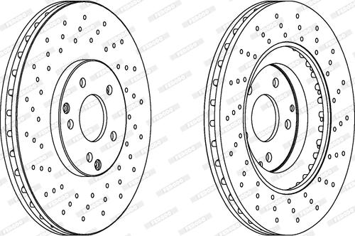 Ferodo DDF1582 - Тормозной диск autospares.lv