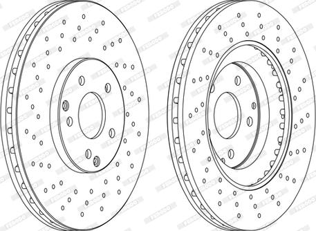 Ferodo DDF1582DC-1-D - Тормозной диск autospares.lv