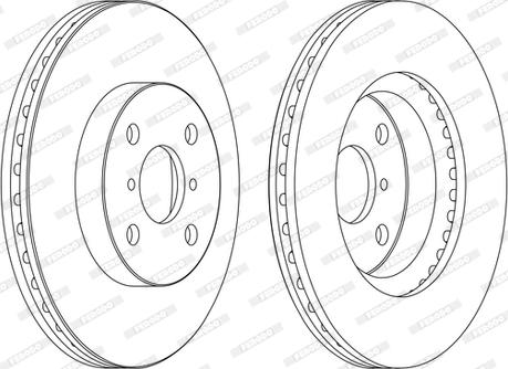 Ferodo DDF1587C-1-D - Тормозной диск autospares.lv