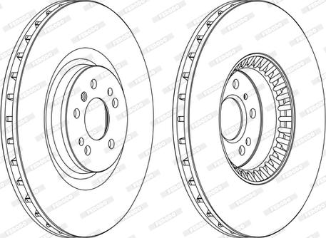 Ferodo DDF1534C-1-D - Тормозной диск autospares.lv