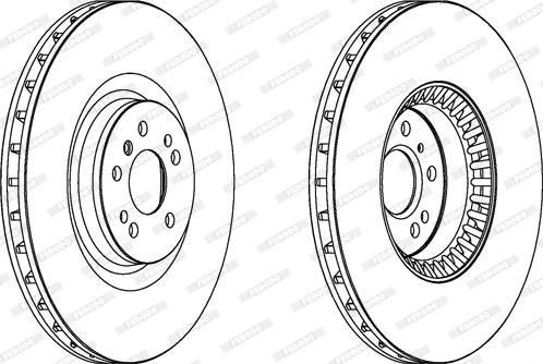 Ferodo DDF1534 - Тормозной диск autospares.lv