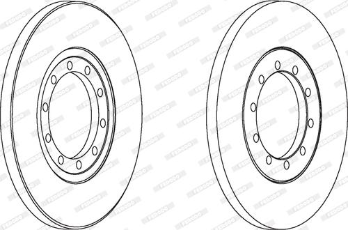 Ferodo DDF1537C - Тормозной диск autospares.lv