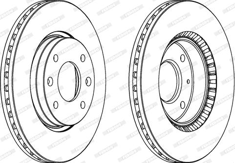 Ferodo DDF1522 - Тормозной диск autospares.lv