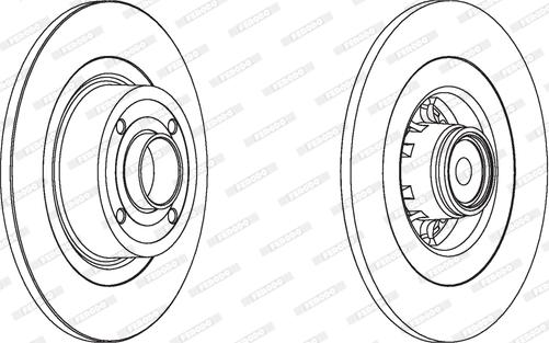 Ferodo DDF1570 - Тормозной диск autospares.lv