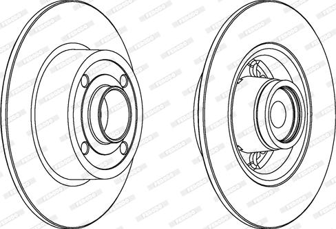 Ferodo DDF157-1 - Тормозной диск autospares.lv