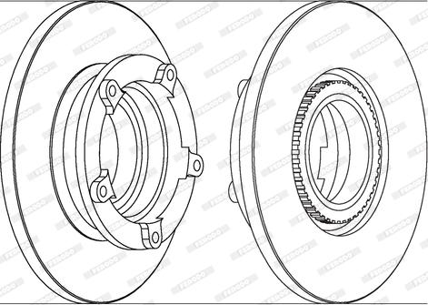 Ferodo DDF1573-1 - Тормозной диск autospares.lv