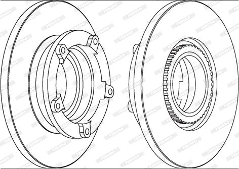 Ferodo DDF1573 - Тормозной диск autospares.lv