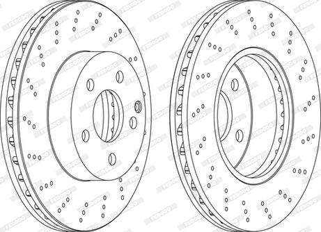 Ferodo DDF1693C-1-D - Тормозной диск autospares.lv