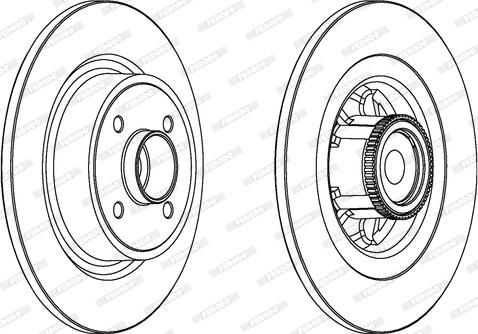 Ferodo DDF164-1 - Тормозной диск autospares.lv