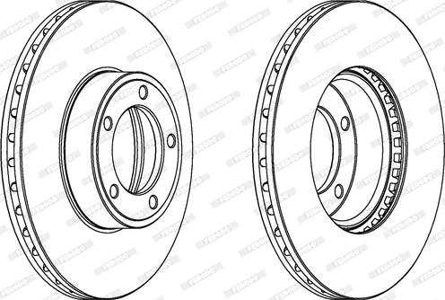 Ferodo DDF164 - Тормозной диск autospares.lv