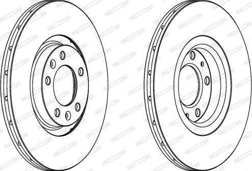 Ferodo DDF1652C - Тормозной диск autospares.lv