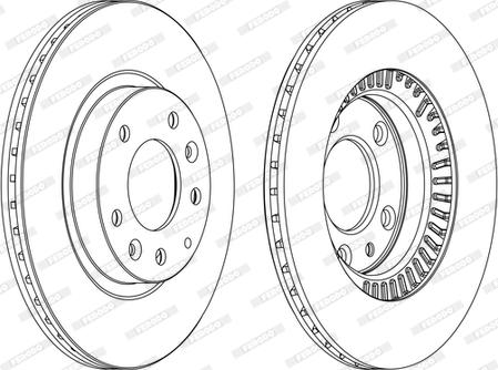 Ferodo DDF1657C - Тормозной диск autospares.lv