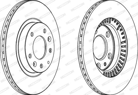 Ferodo DDF1657 - Тормозной диск autospares.lv