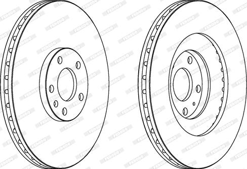 Ferodo DDF166-1 - Тормозной диск autospares.lv