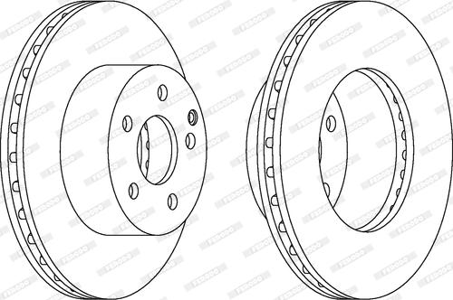 Ferodo DDF1668C - Тормозной диск autospares.lv