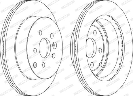 Ferodo DDF1609C-D - Тормозной диск autospares.lv