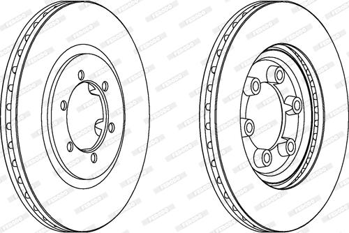 Ferodo DDF1605 - Тормозной диск autospares.lv