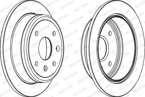 Ferodo DDF1606C - Тормозной диск autospares.lv