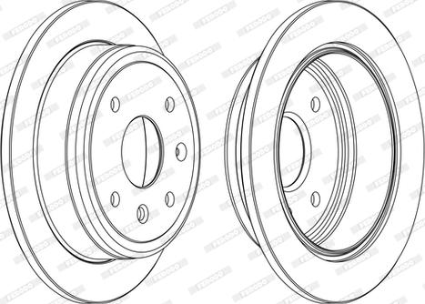 Ferodo DDF1606P-D - Тормозной диск autospares.lv