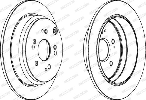 Ferodo DDF1608C - Тормозной диск autospares.lv