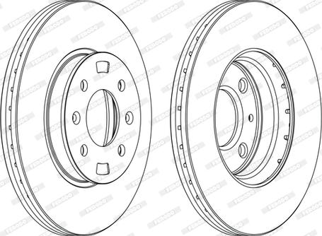 Ferodo DDF1603C-D - Тормозной диск autospares.lv