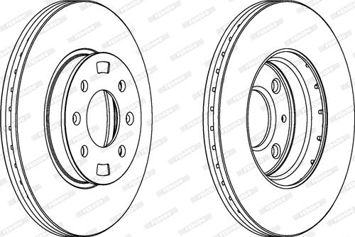 Ferodo DDF1603C - Тормозной диск autospares.lv