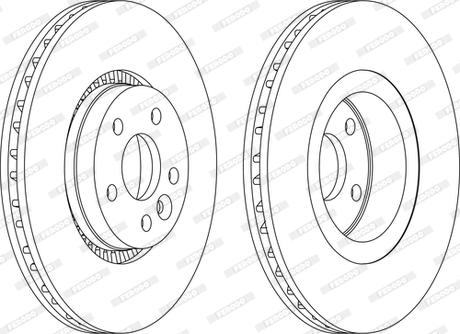 Ferodo DDF1607C-D - Тормозной диск autospares.lv