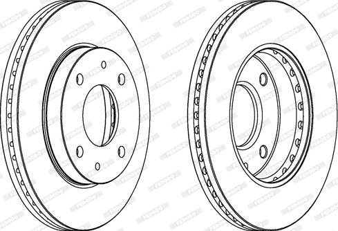 Ferodo DDF1614 - Тормозной диск autospares.lv