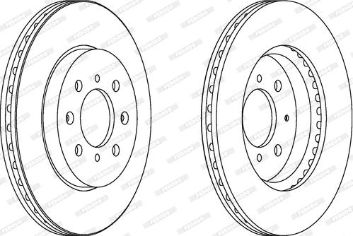 Ferodo DDF1610 - Тормозной диск autospares.lv