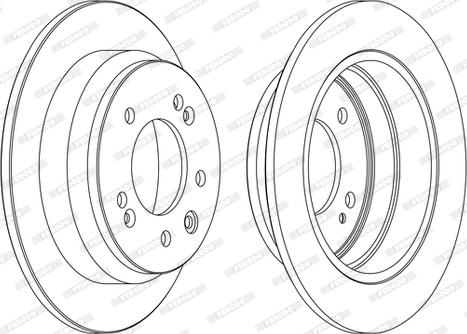 Ferodo DDF1618P-D - Тормозной диск autospares.lv