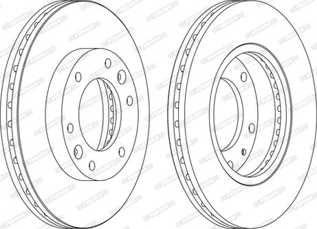 Ferodo DDF1612C - Тормозной диск autospares.lv